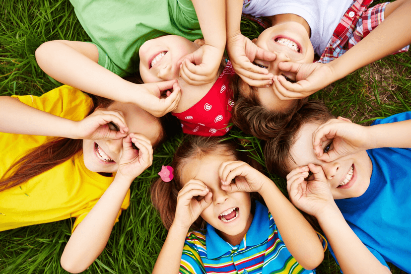 Group of children posing